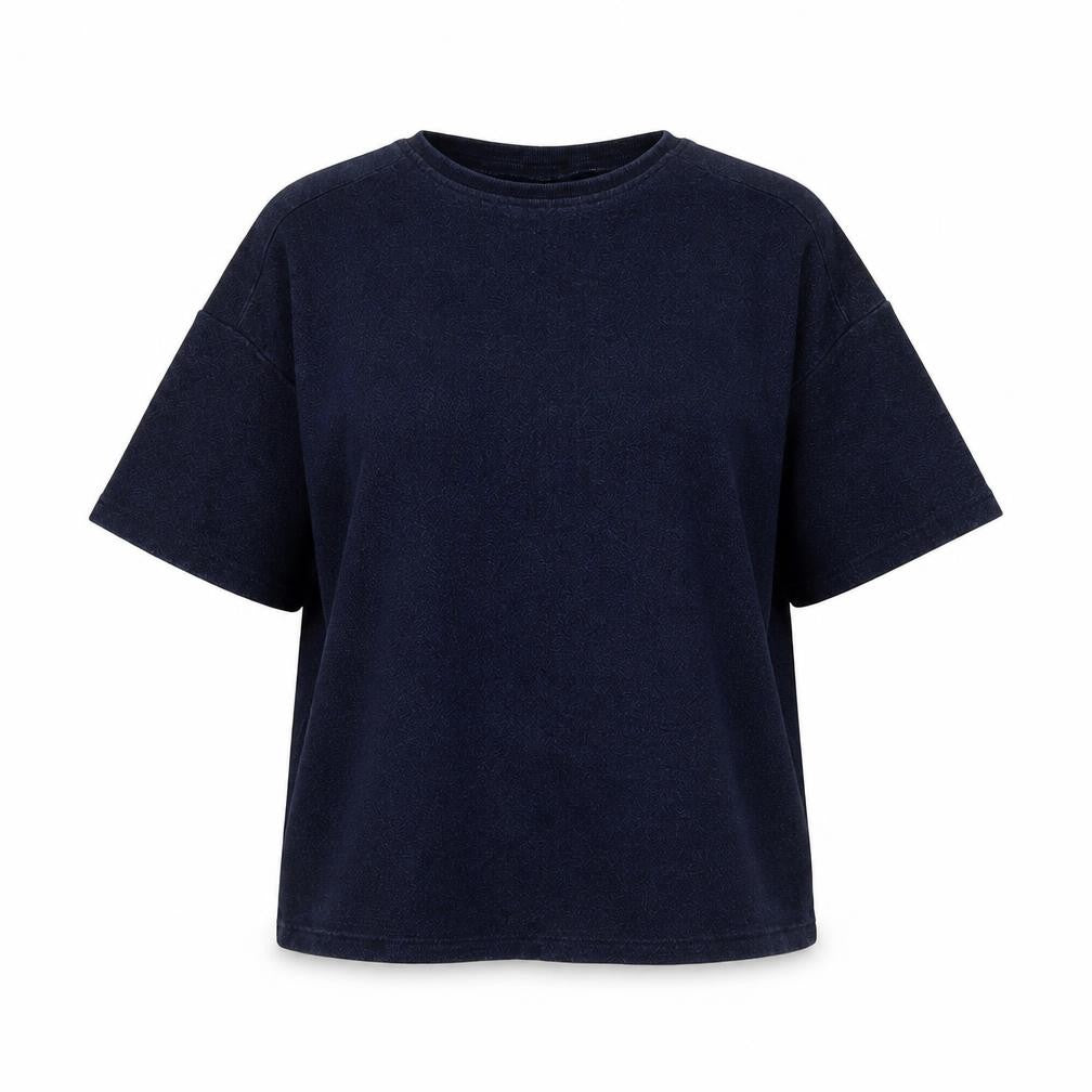 Topshop Women's Blue Crew Neck T-Shirt, Size 6