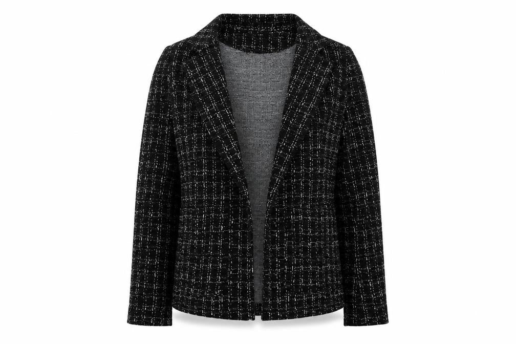 New Look Women's Black Check Suit Jacket Blazer Size 10