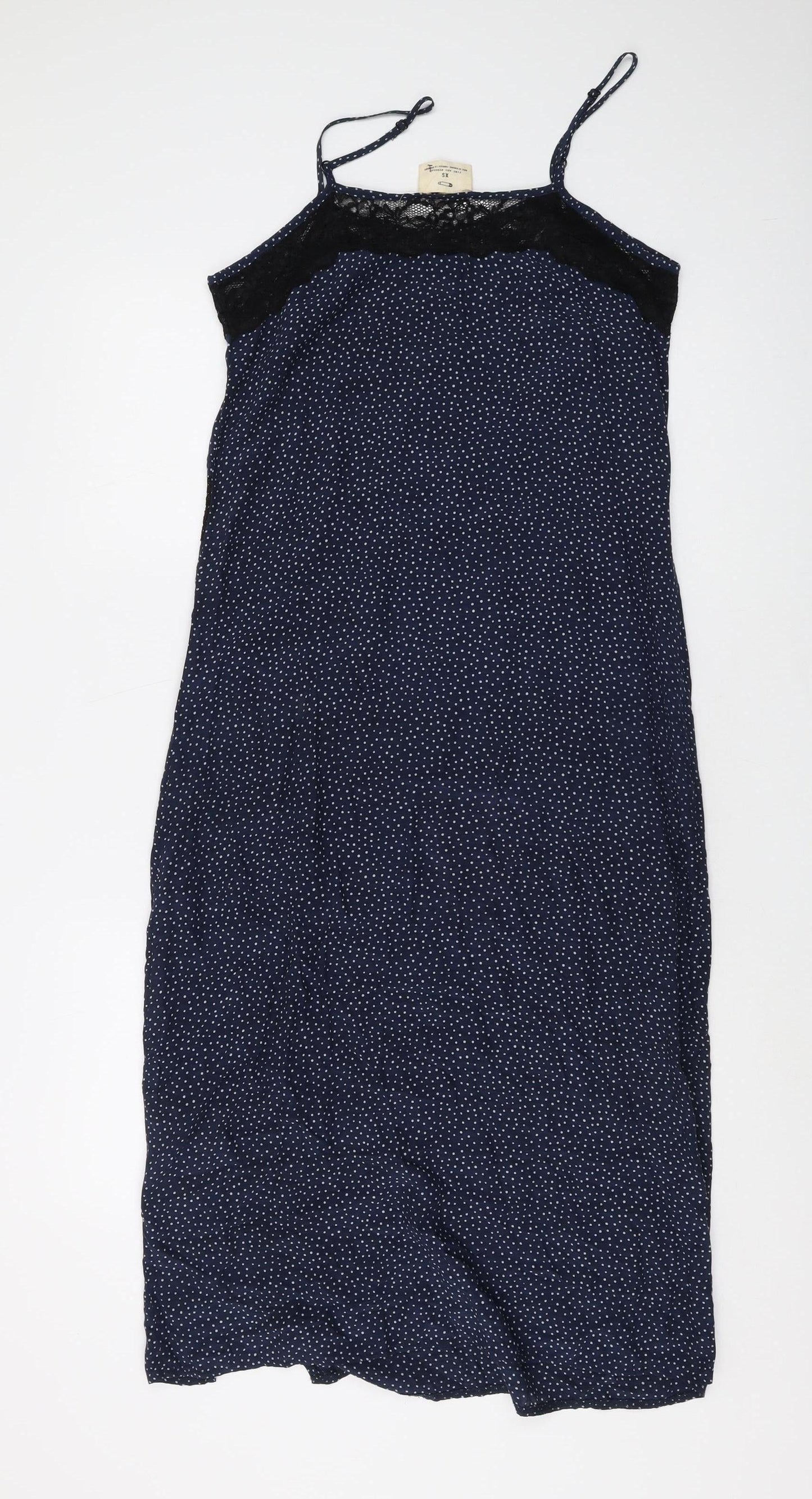 Pins and Needles Women's Blue Polka Dot Slip Dress XS
