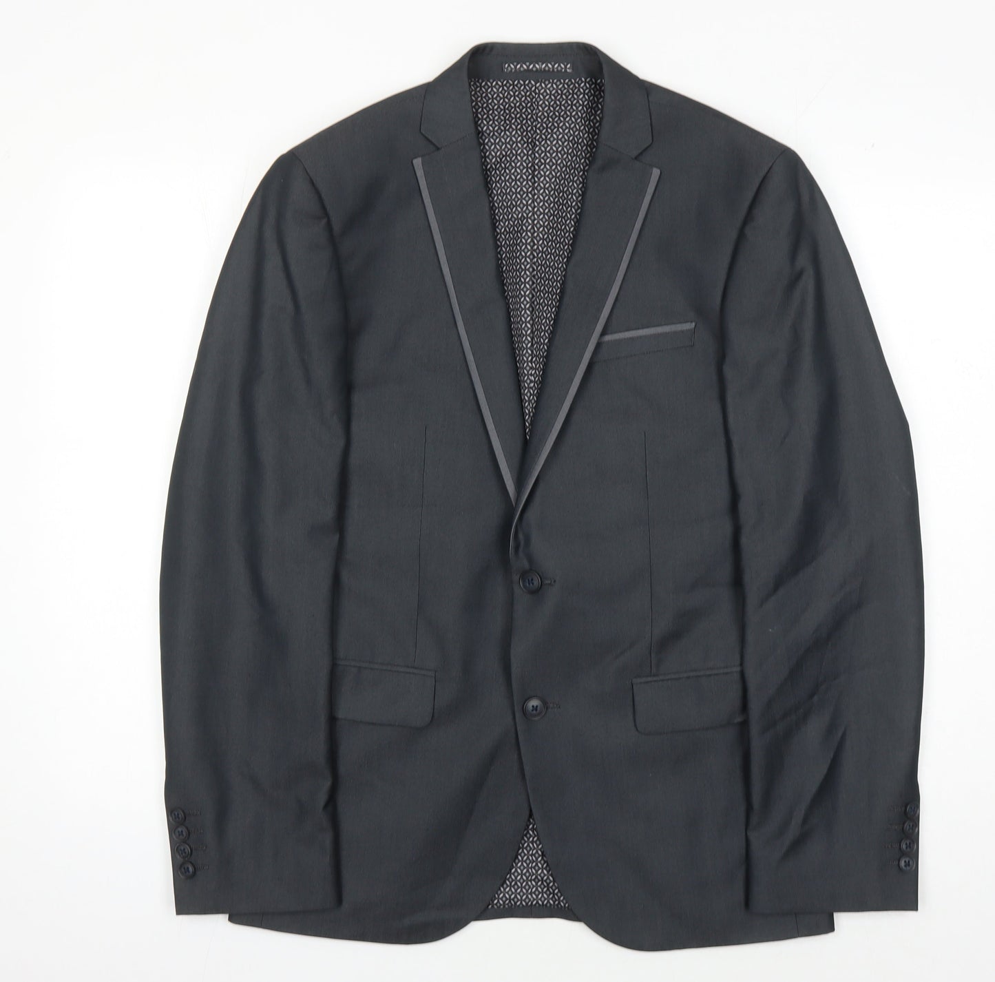 Next Men's Black Suit Jacket 38 Regular Fit