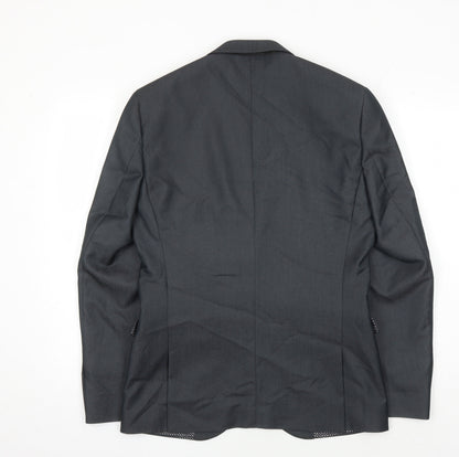 Next Men's Black Suit Jacket 38 Regular Fit