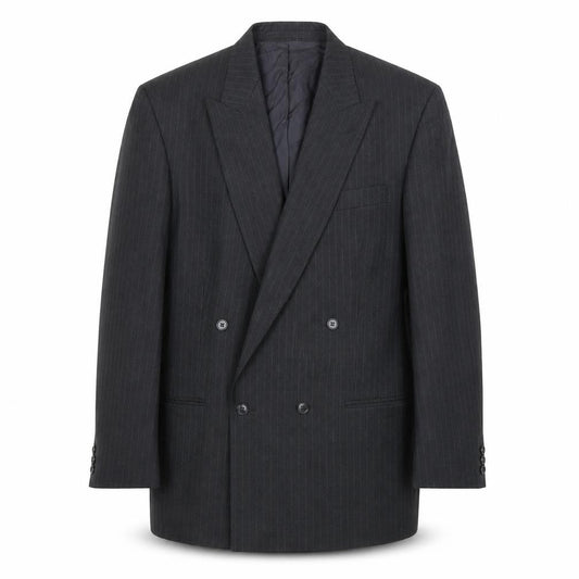 Debenhams Grey Pinstripe Double-Breasted Blazer 42L
