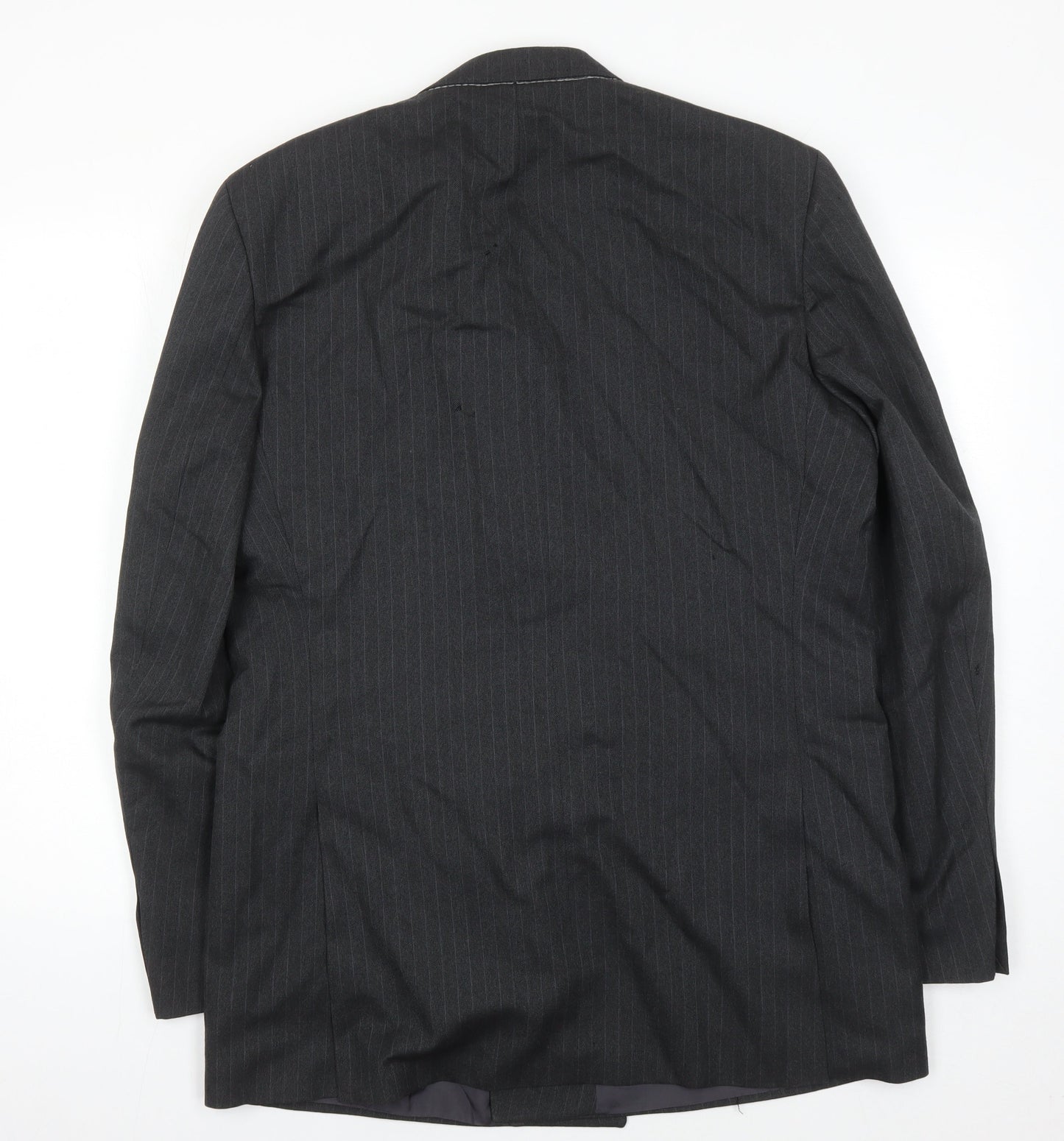 Debenhams Grey Pinstripe Double-Breasted Blazer 42L