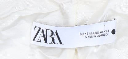 Zara Women's Beige Blazer, Size 8, Lined, Spring Style