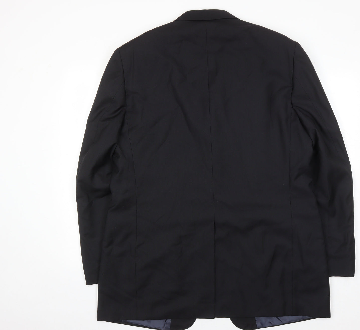 Marks and Spencer Men's Black 44L Wool Blazer, Formal