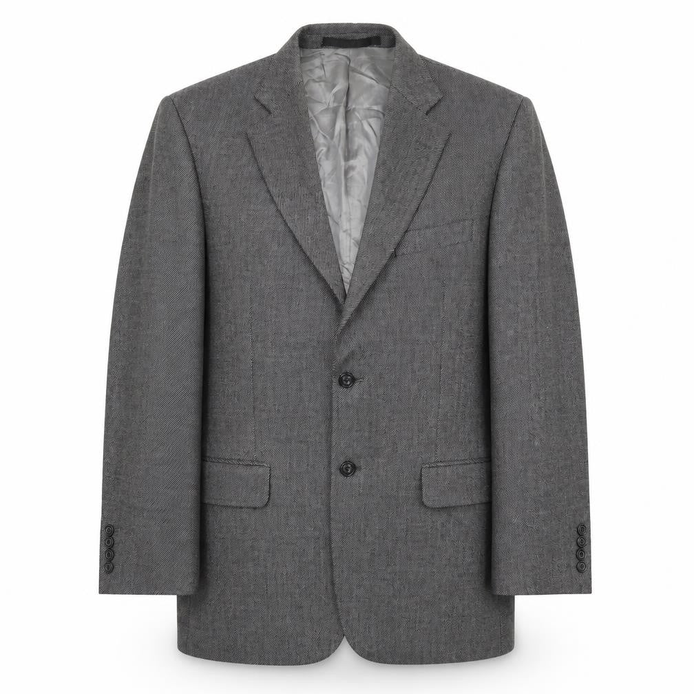 Marks & Spencer Men's Grey Wool Blazer, Size 38R, Formal Wear
