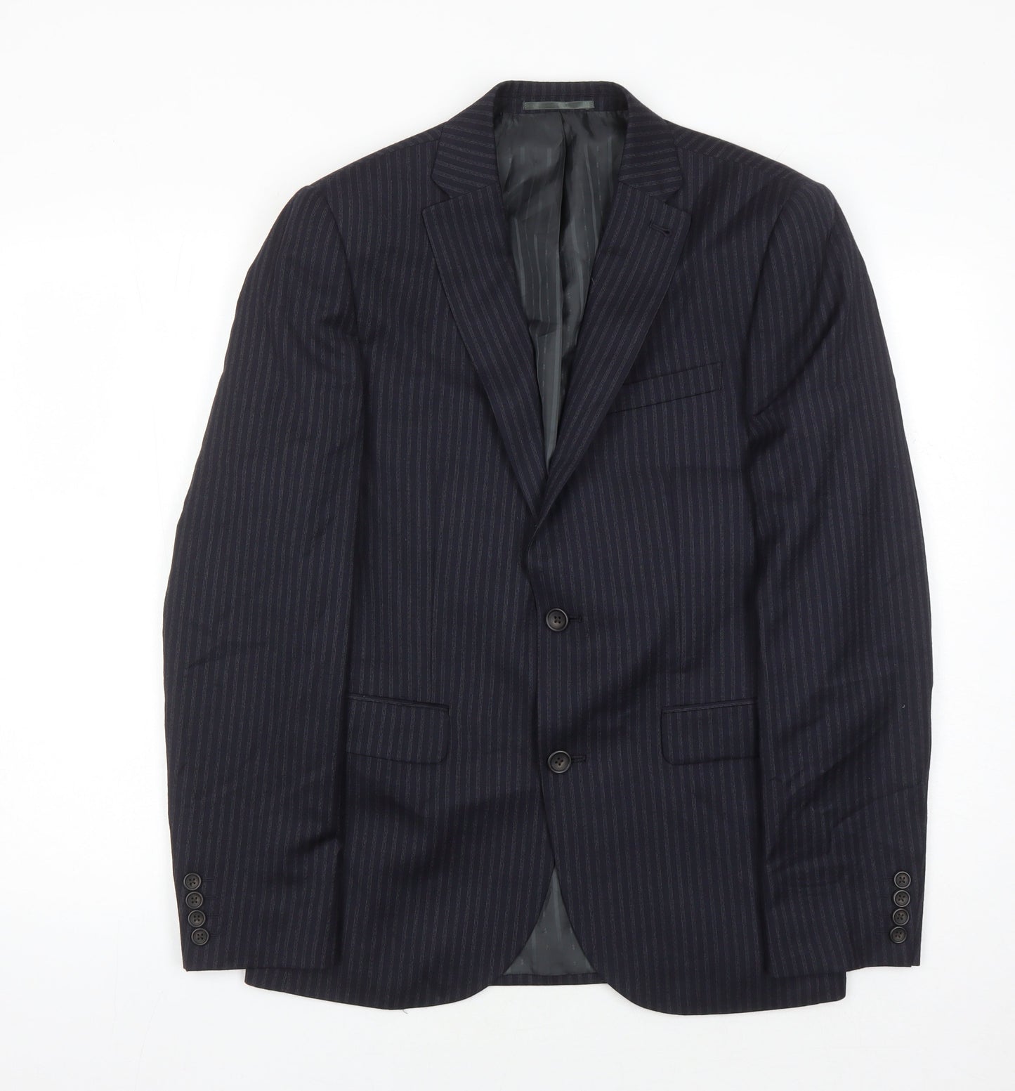 Next Men's Black Striped Blazer 38 Regular