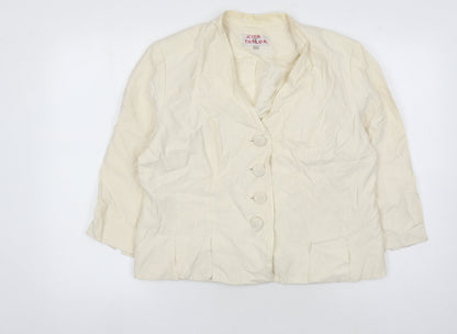Rita Taylor Women's Ivory Blazer, Size 16, Formal