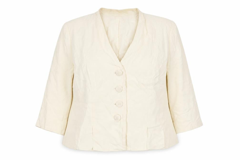 Rita Taylor Women's Ivory Blazer, Size 16, Formal