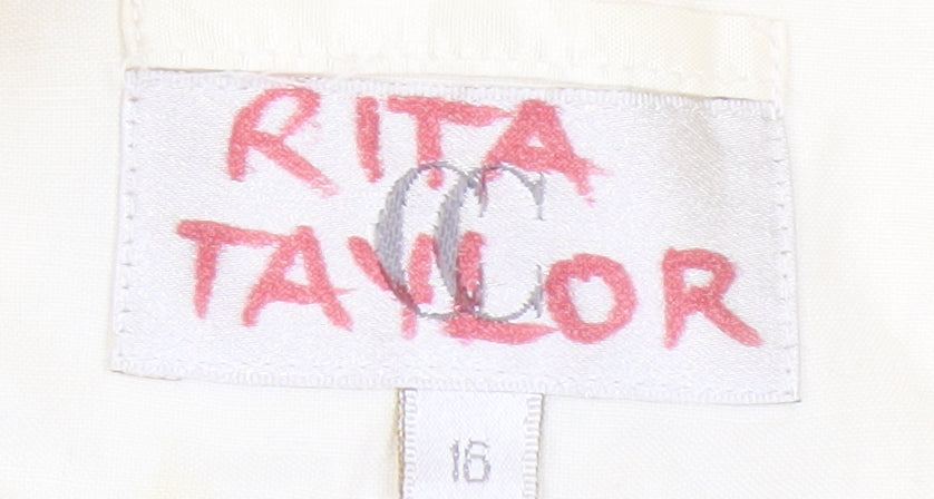 Rita Taylor Women's Ivory Blazer, Size 16, Formal