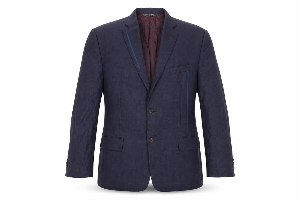 San Carlo Men's Blue Wool Blazer Size 42R