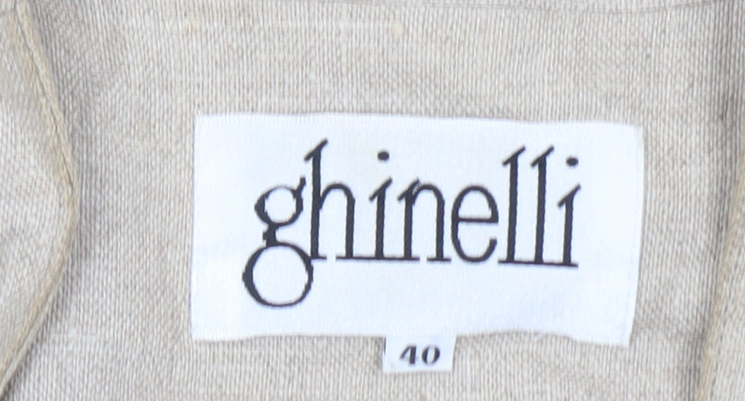 Ghinelli Beige Women's Suit Jacket - Size 12