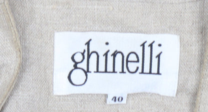 Ghinelli Beige Women's Suit Jacket - Size 12