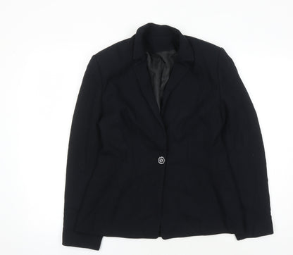 Richards Womens Black Suit Jacket, Size 12, Business