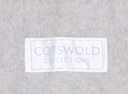 Close-up detail of Cotswold Collections Women's Grey Pea Coat, size 16, Classic Style