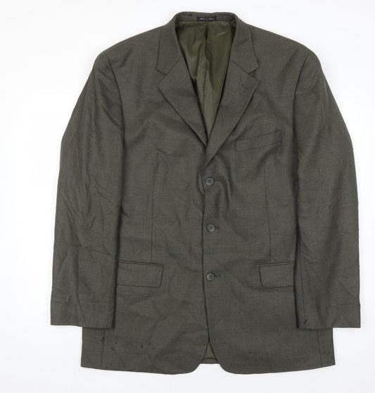 Alfani Men's Grey Blazer Size 44L Wool Cashmere