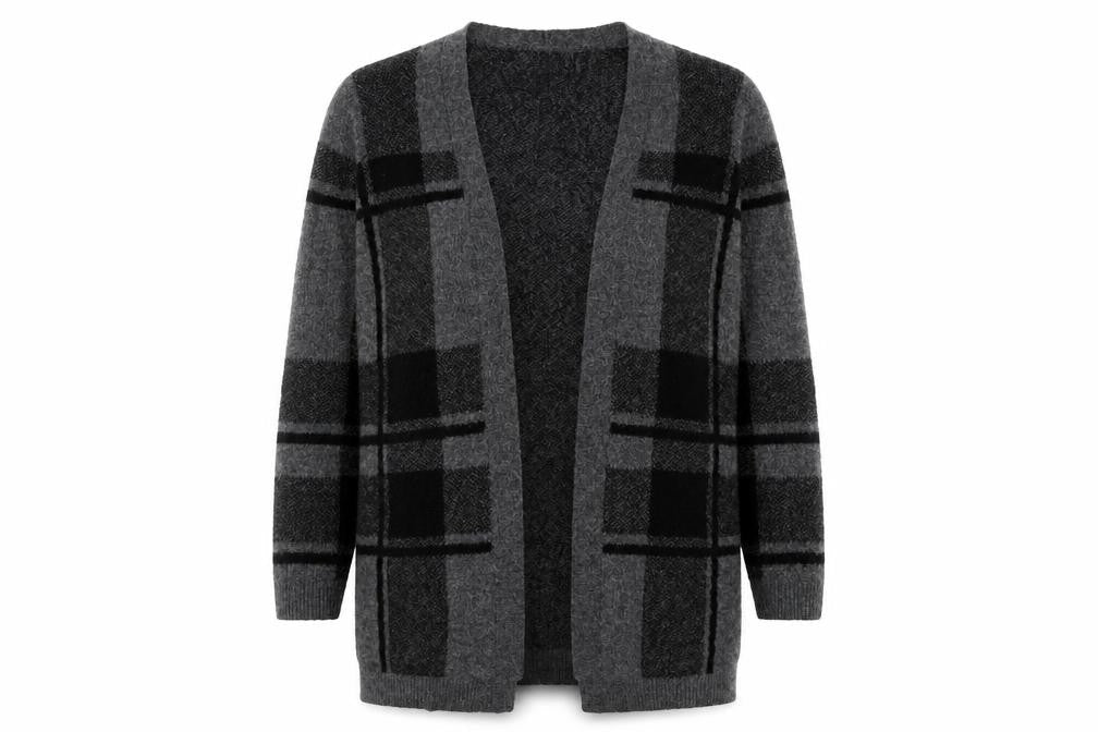 Old Navy Women's Grey Plaid Cardigan, M