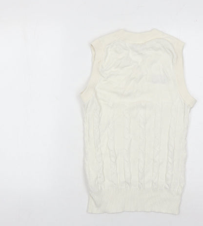 Slazenger Men's Ivory Cable-Knit Vest S