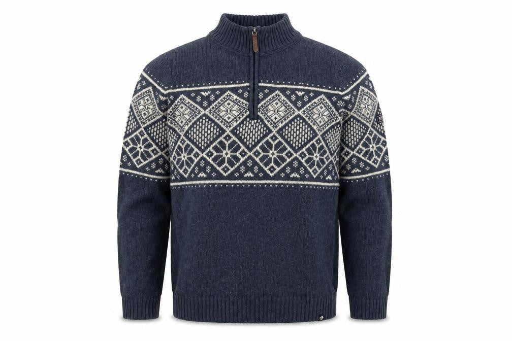 Brakeburn Men's Blue Geometric Pullover Jumper 2XL