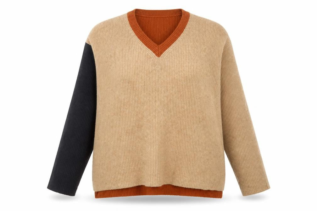 French Connection Women's Multicoloured Jumper M V-Neck
