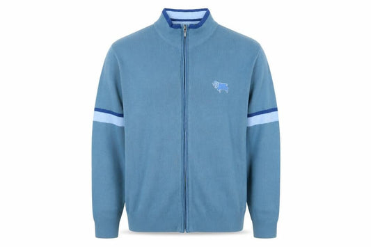 Roberto Zanetti Men's Blue Full Zip Jumper, Size L, Casual