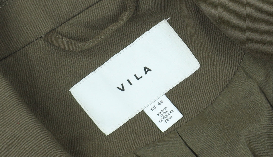 Vila Women's Green Blazer, Size 16, Regular Fit, Twill