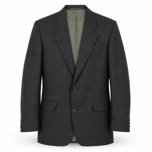 Pierre Cardin Men's Grey Plaid Blazer, Size 40R, Formal Wear