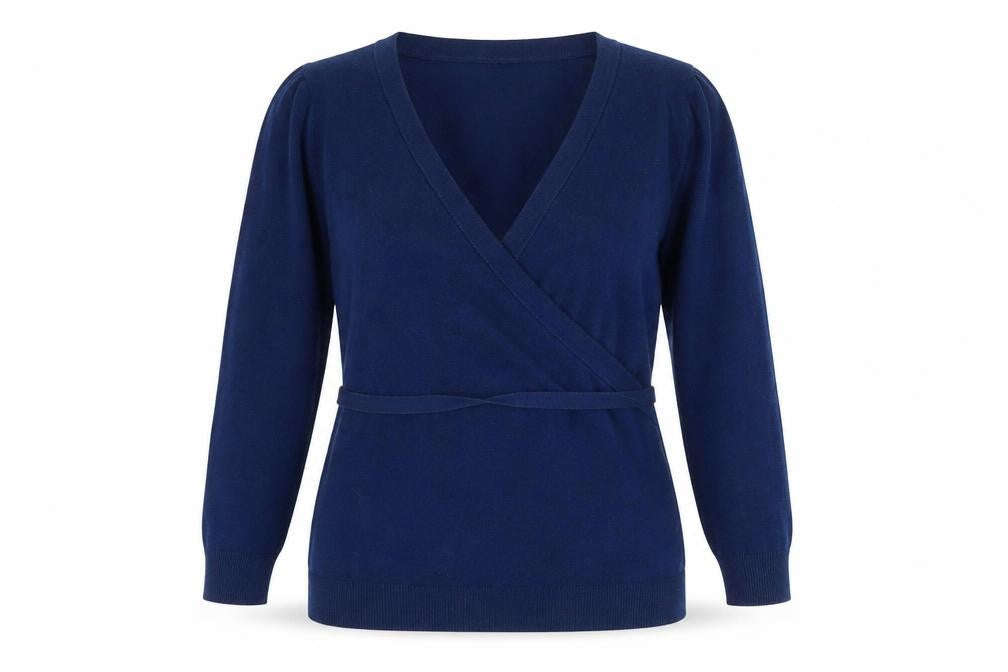 Gap Women's Navy Wrap Jumper Size L