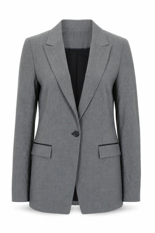 Bastyan Women's Grey Suit Jacket, Size 10, Classic Business Wear