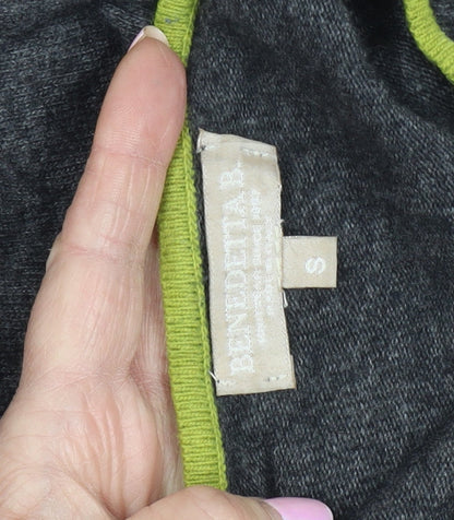 Benedetta B Women's Grey Cardigan, Size S, Merino Wool