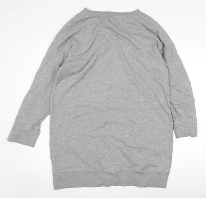 Gap Women's Grey L Pullover Lace-Up Sweatshirt