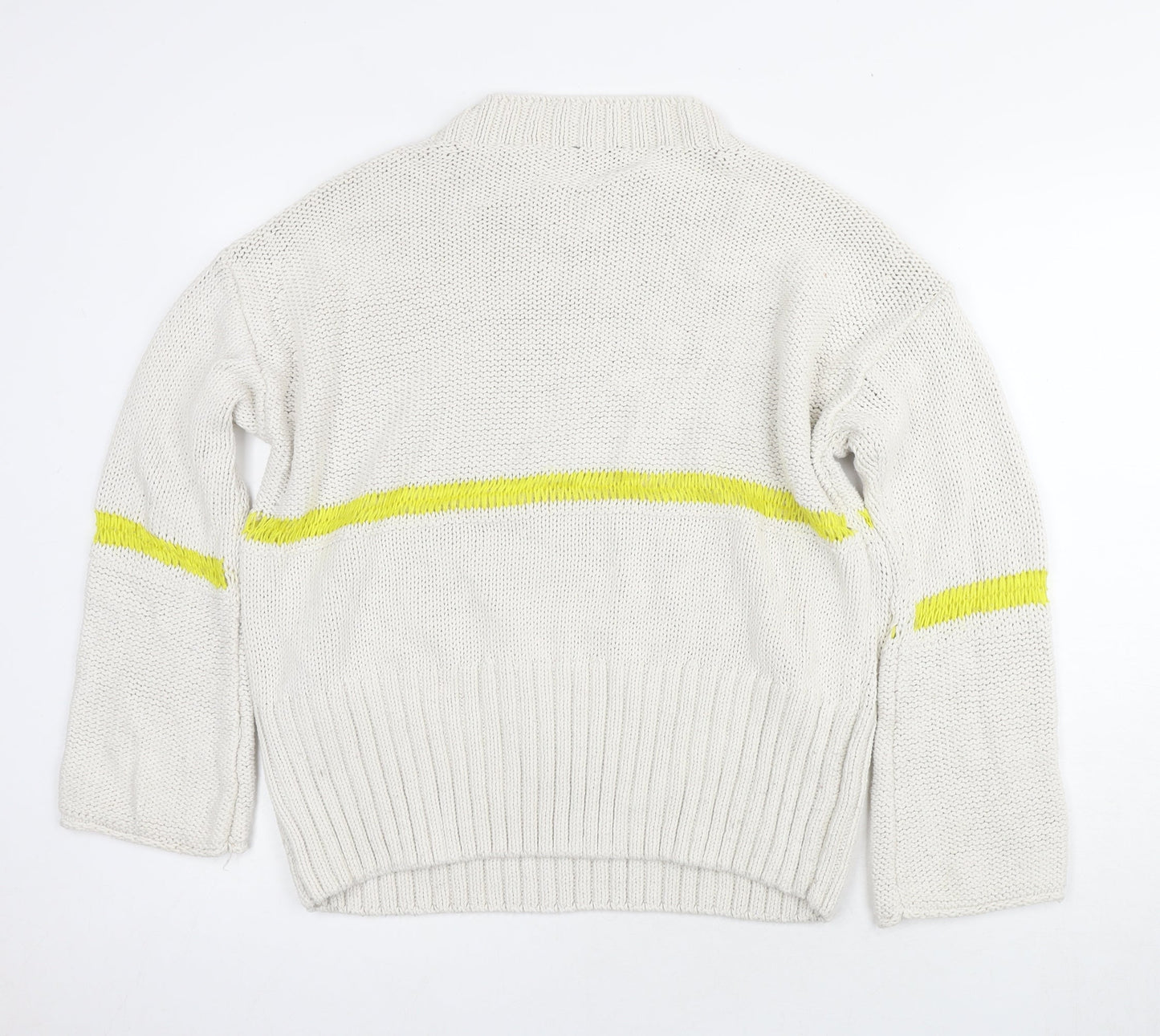 Topshop Women’s Ivory Crew Neck Jumper Size 10