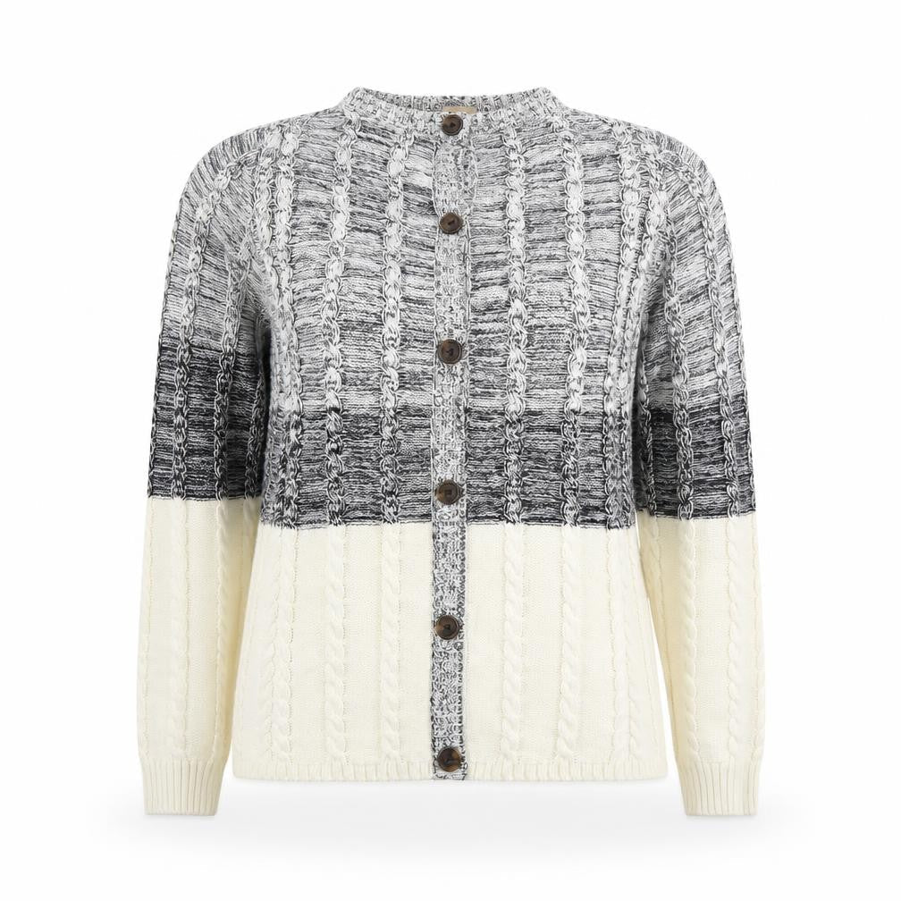 Next Women's Grey Cardigan XS Cotton Cable-Knit