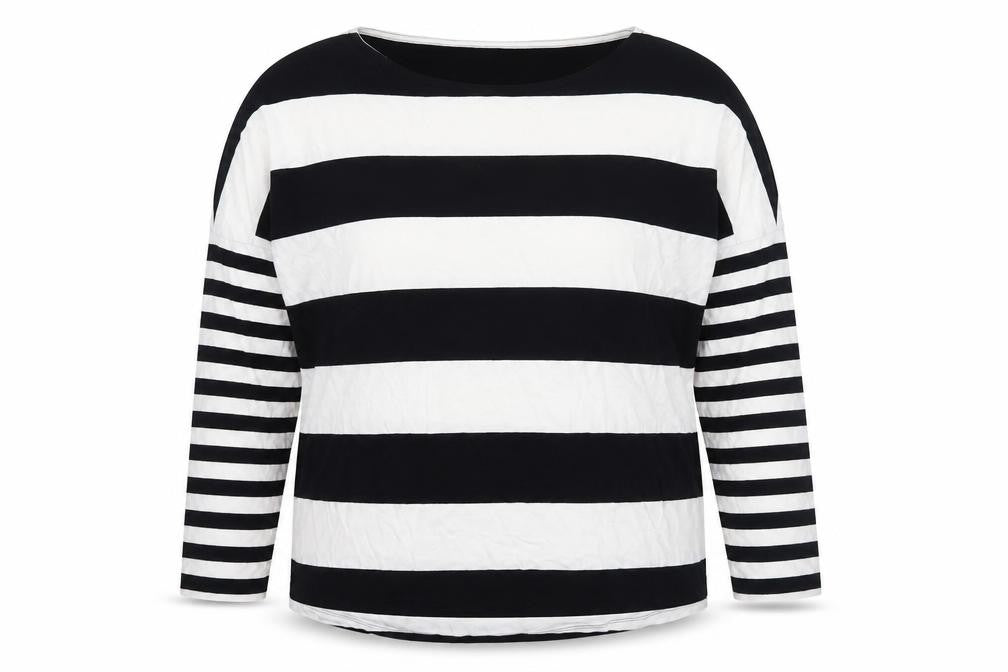 Next Women's Striped T-Shirt UK 14 Black White