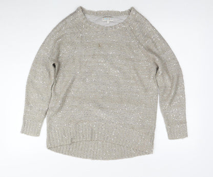Marks & Spencer Womens Beige Pullover Jumper Size 8