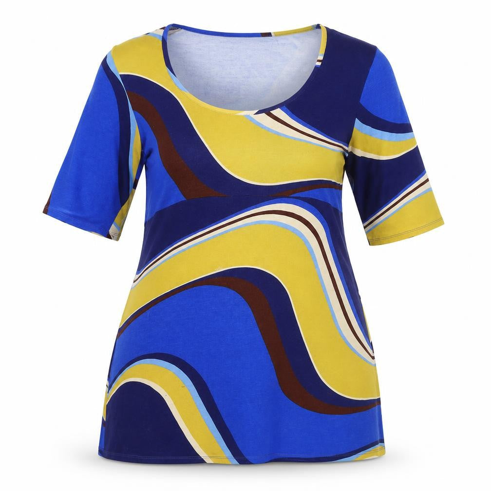 Wallis 3/4 Sleeve Geometric Tunic Top