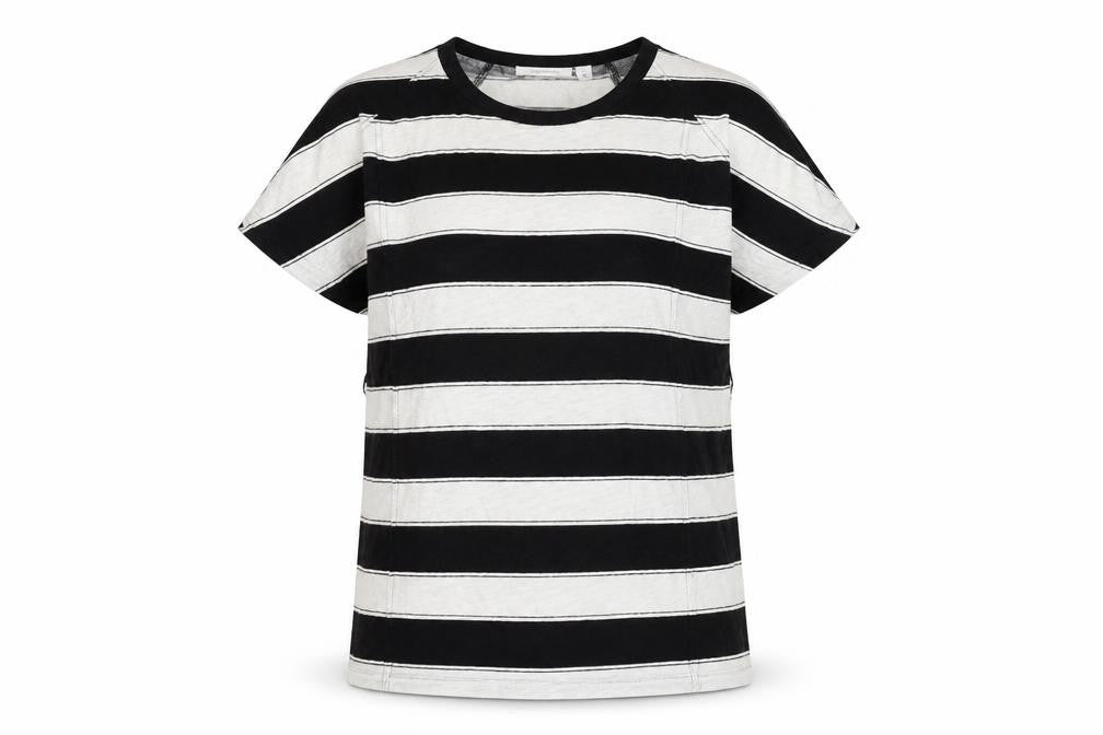 Country Road Women's Black Striped Relaxed Top L