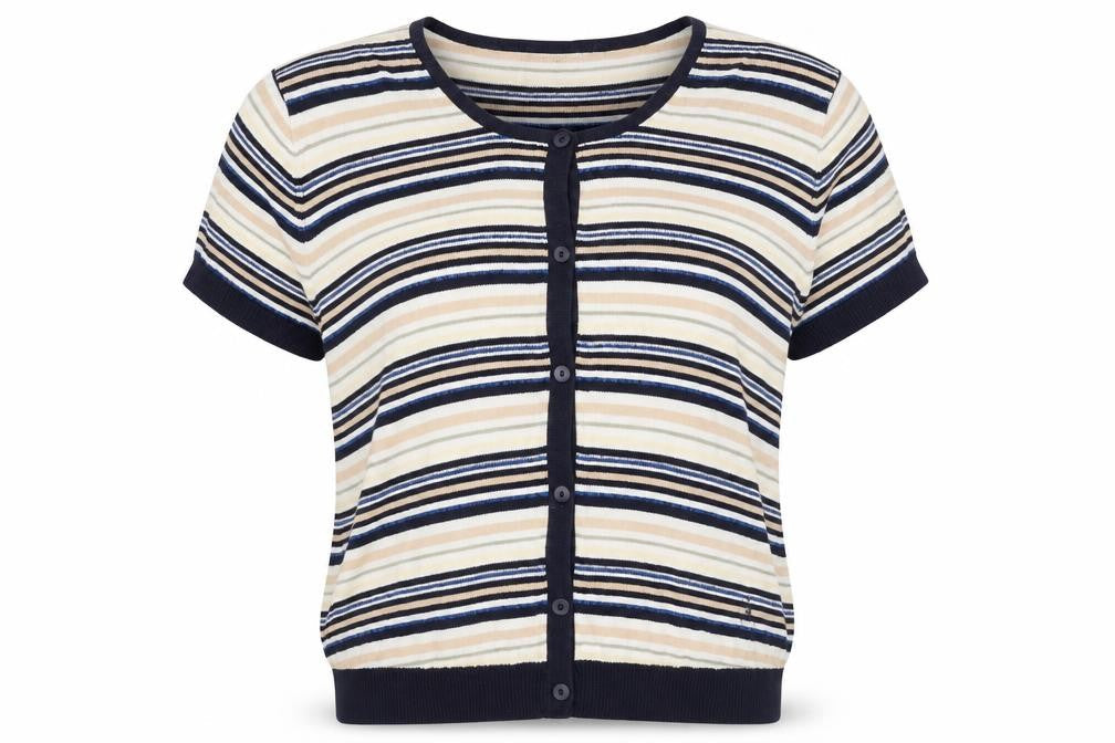 Tulchan Women's 2XL Multicoloured Striped Cardigan