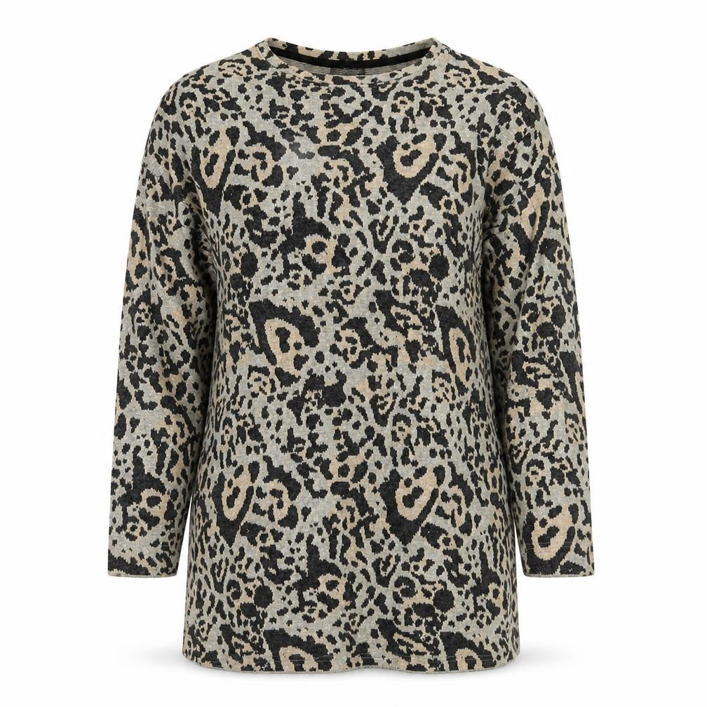 Topshop Women's Animal Print Jumper, Size 8, Multicoloured