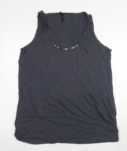 Marks and Spencer Women's Plus Black Sequin Tank Top
