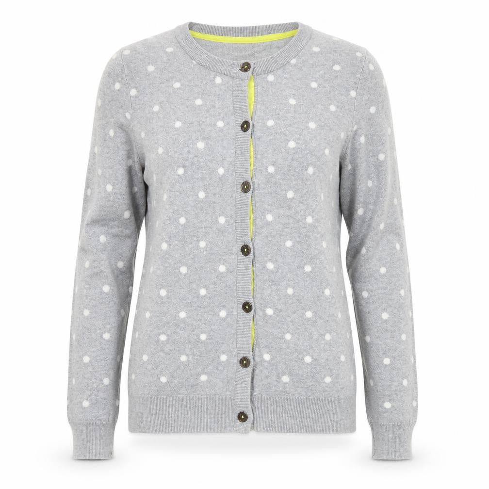 H&M Girls Grey Polka Dot Cardigan Jumper Size 14