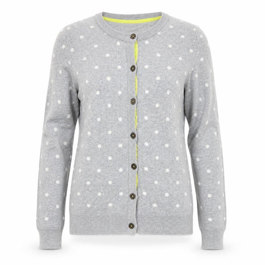 H&M Girls Grey Polka Dot Cardigan Jumper Size 14