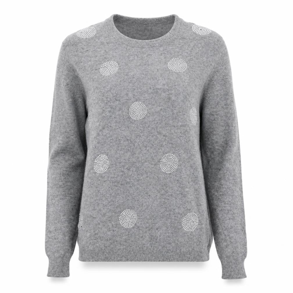 He Loves Me Women's Grey Crew Neck Pullover Jumper M