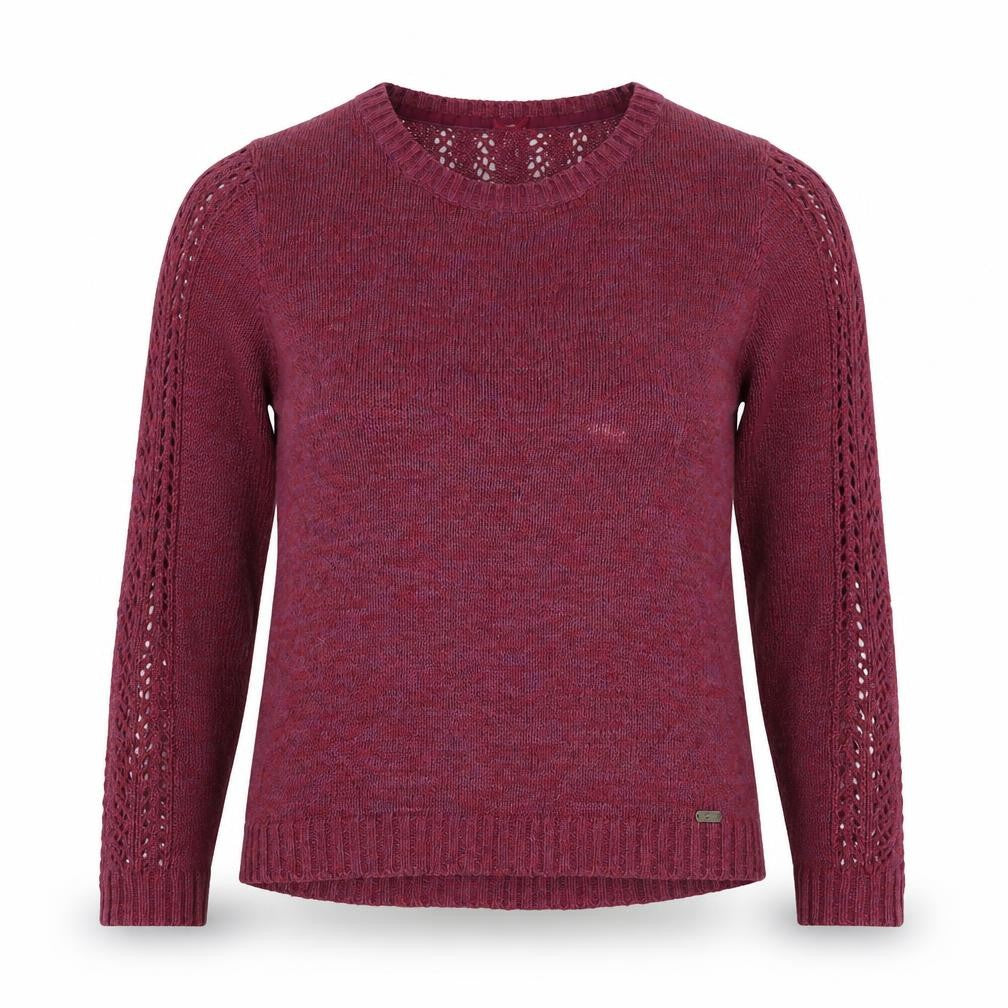 Ness Women's Purple Open-Knit Pullover Jumper Size 10