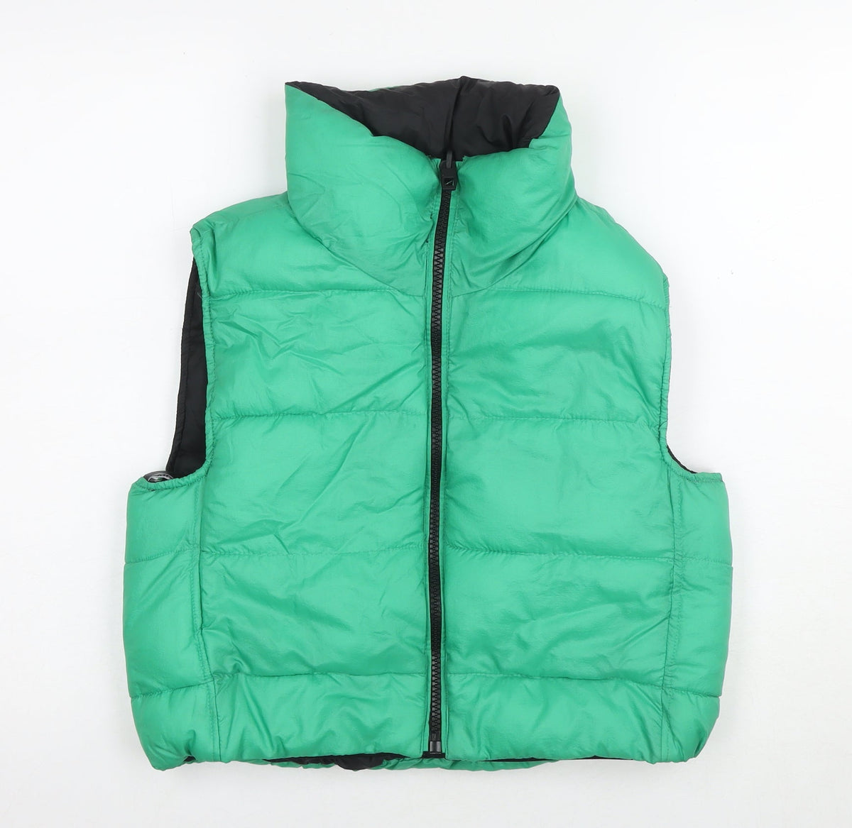 Zara Women's Green Puffer Waistcoat XS