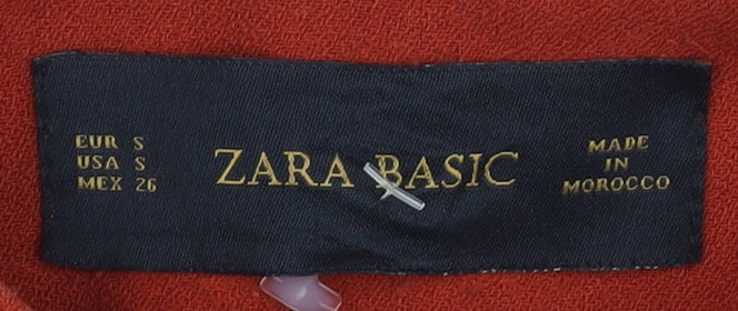 Zara Women's Red Jacket, S, Buttoned, Casual
