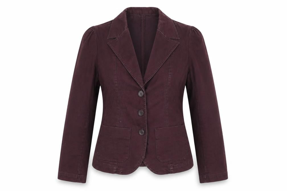 H&M Women's Red Blazer, Size 10, Cotton, Button Jacket