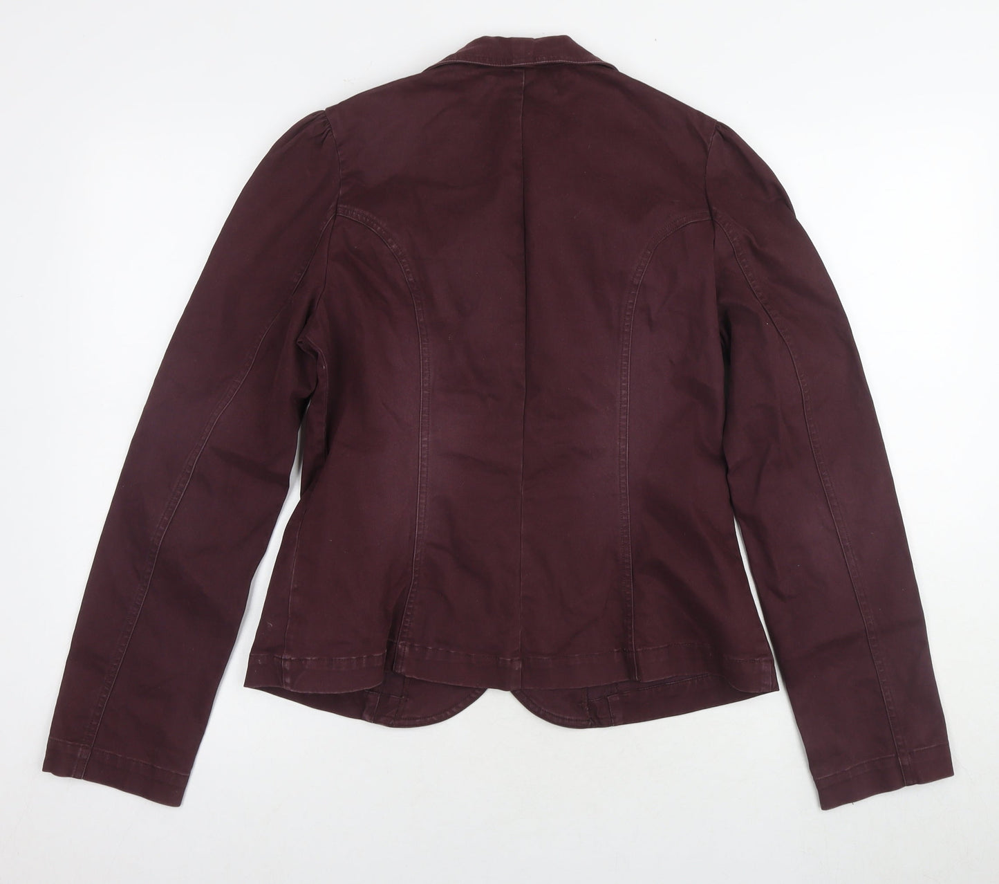 H&M Women's Red Blazer, Size 10, Cotton, Button Jacket