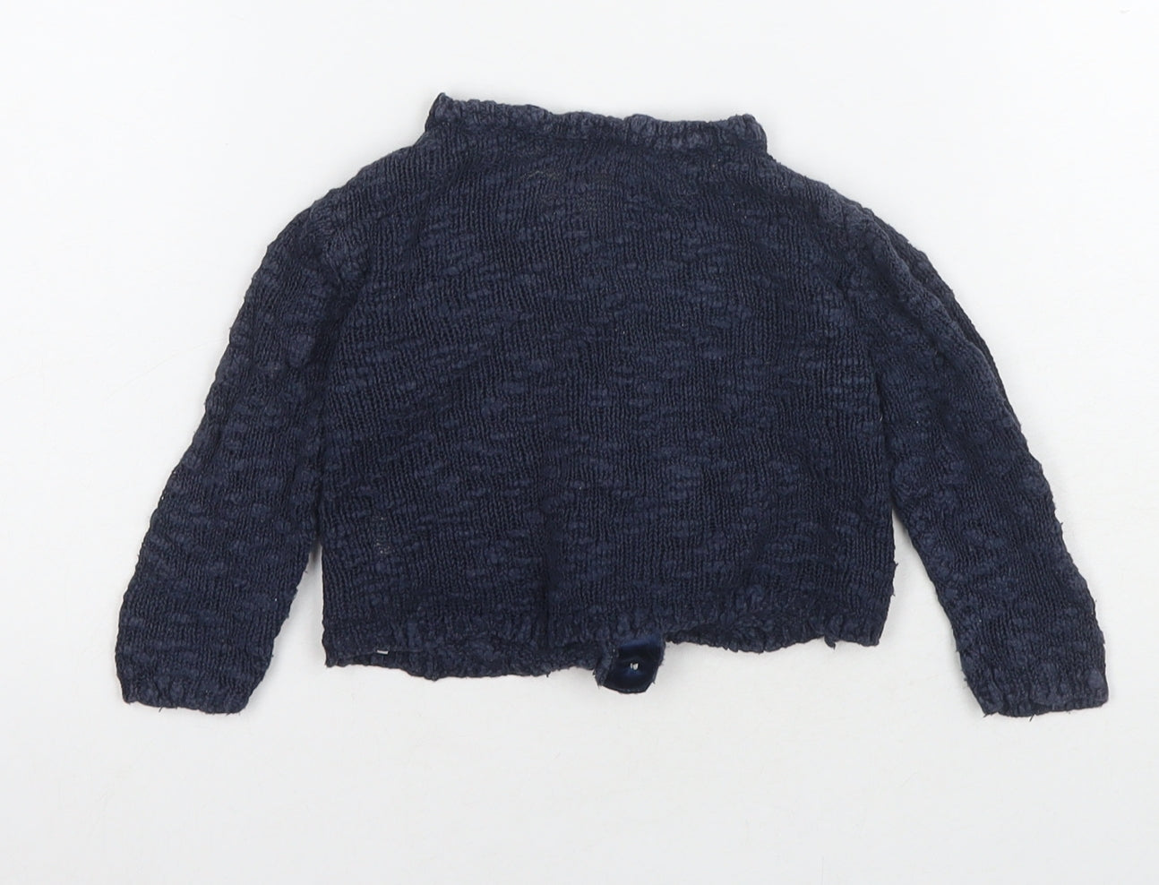 Next Blue Unisex Baby Cardigan 9-12 Months Knit Cotton