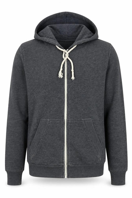 The White Company Men's Grey Full Zip Hoodie, Size S